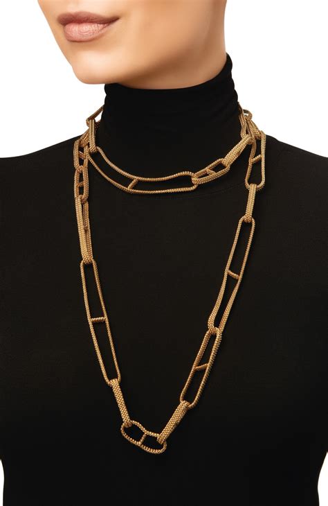 hermes gold greek|hermes gold long necklace.